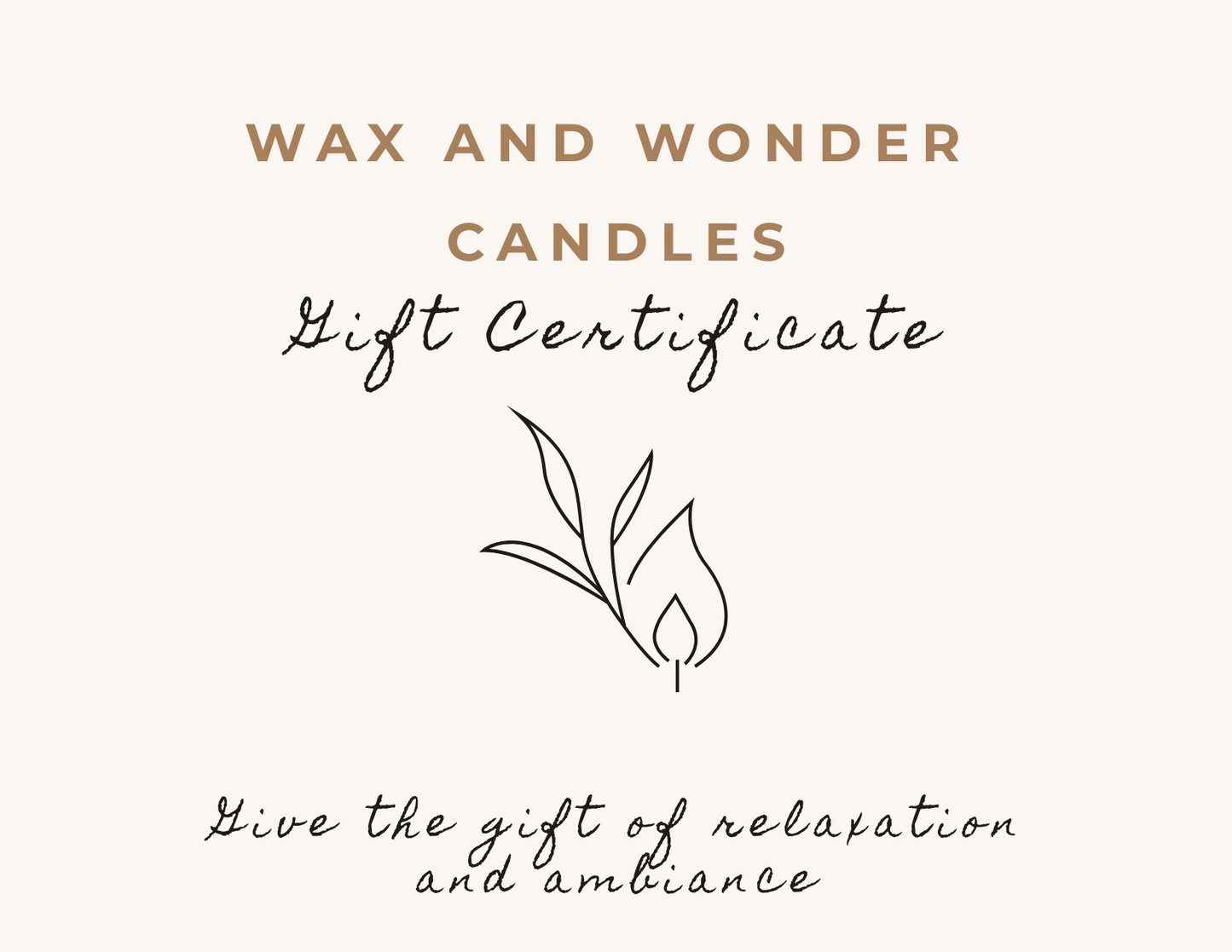 Wax and Wonder Candles Gift Card